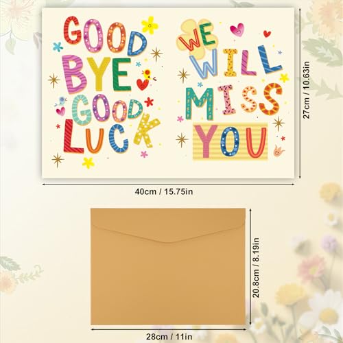 Gosknor Giant Farewell Greeting Card - Large Yellow Coworker Leaving Card