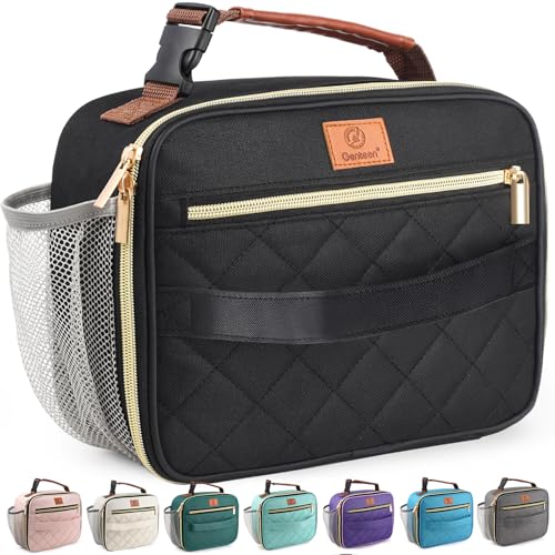 Genteen Insulated Lunch Bag, Reusable Small Cooler Tote for Work & School