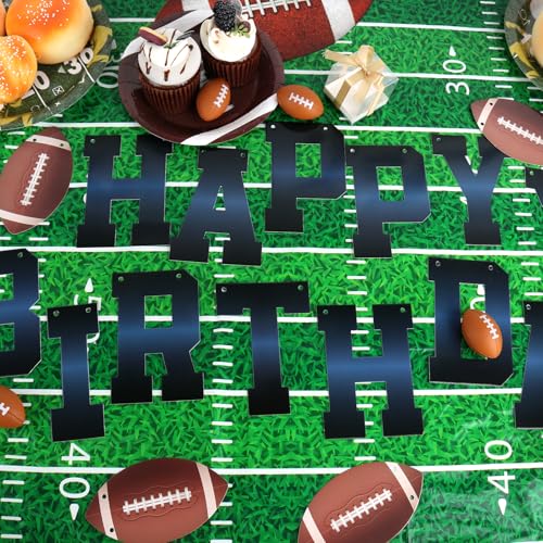 Football Birthday Banner Decorations for Kids' Parties