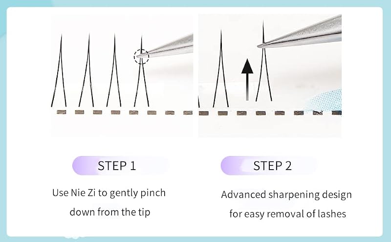 Adiya V Shape Lower Eyelash Extensions J Curl 0.07mm Natural Handmade