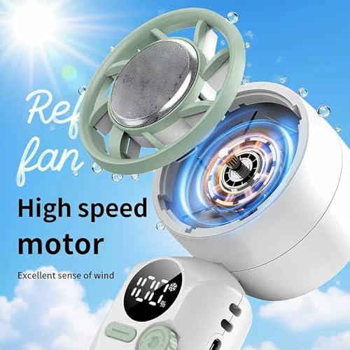 Jidofree Arctic Blue USB Rechargeable Mini Fan with Ice Cooler