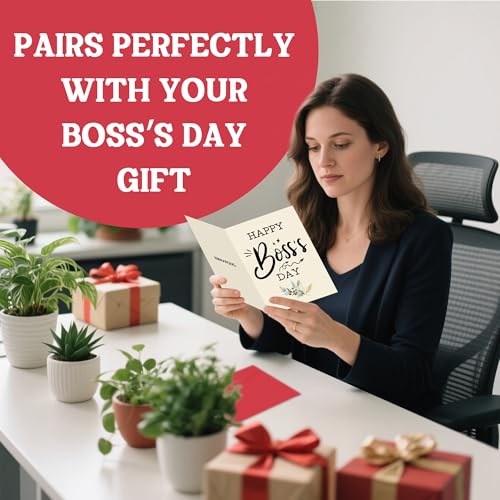Leadership Quote Boss Day Card - Thank You Gift for Him/Her