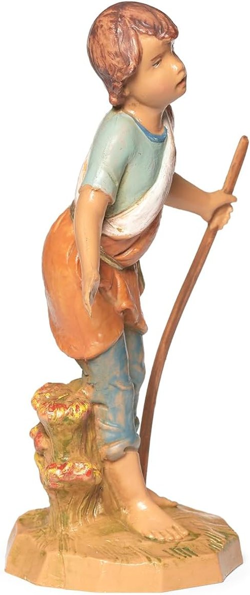 Fontanini by Roman Inc. Zeke The Boy Farmer Nativity Figure - Hand Sculpted, 5" Collection