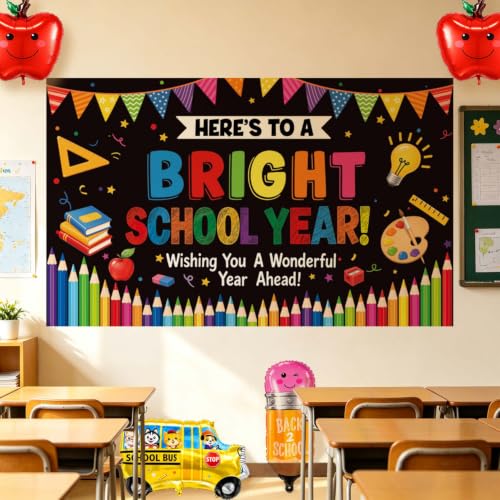Complete Back to School Decorations Set with Banner & Balloons
