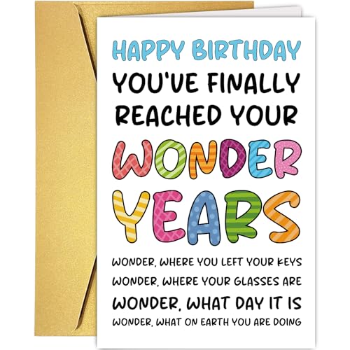 Funny Old Age Birthday Card for Milestone Birthdays - 50th to 90th