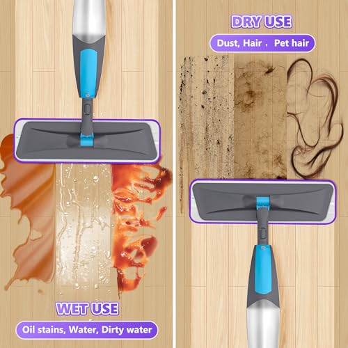 BPAWA Reusable Microfiber Replacement Mop Pads for 15" Mops