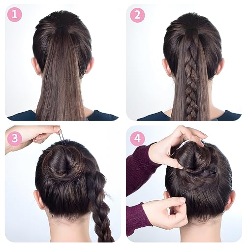 DySaLic 100PCS U Shaped Hair Pins 2.4 Inch Black Bun Pins with Storage Box