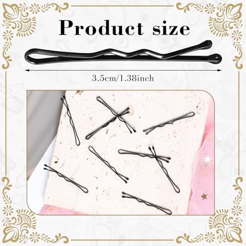 Dopenspi 50-Count Mini Bobby Pins 1.38 Inch Small Metal Hair Pins for Women