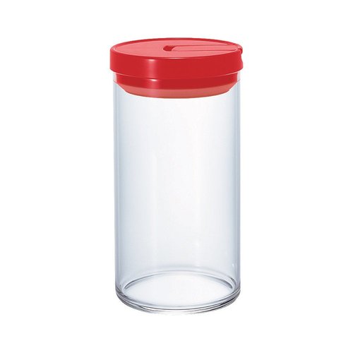 Hario Glass Canister for Coffee and Tea, 1000ml, Red