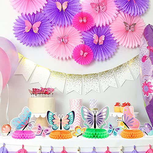 12Pcs Butterfly Honeycomb Centerpieces for Spring Parties
