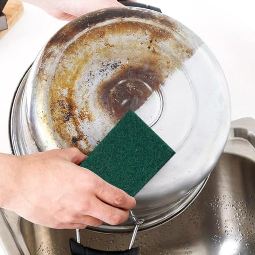 MEETSWEET Dual-Sided Heavy Duty Scrub Sponges - Scratch-Free, 10 Pack