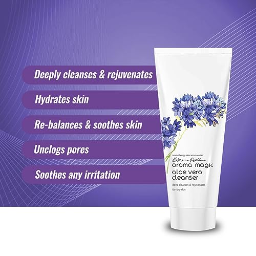 Aroma Magic Aloe Vera Cleanser - Hydrating & Soothing Face Wash for Dry Skin, 3.53 Oz