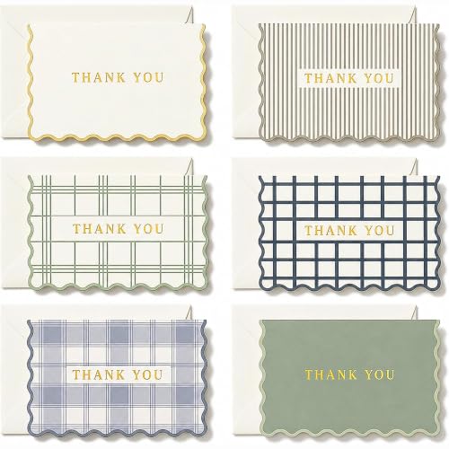 Elegant Thank You Cards Set of 30 with Envelopes & Stickers