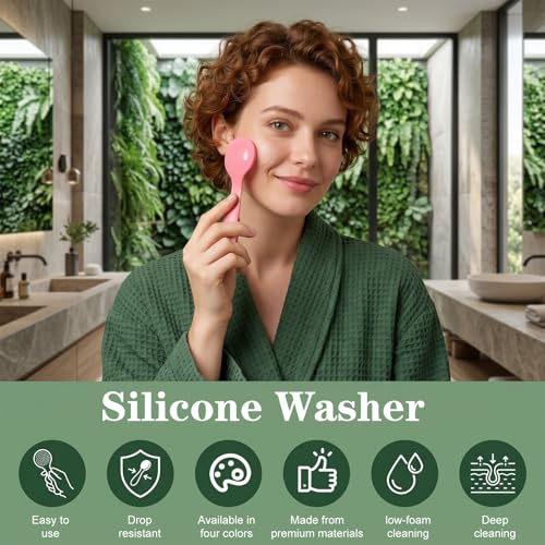 Shimmeroo 4-Piece Silicone Face Cleanser Brush Set for Deep Pore Cleansing