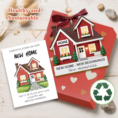 Red Wooden Housewarming Gift - 'New Home New Beginning' Decor