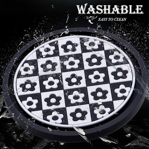 2 Pack Non-Slip Silicone Car Cup Holder Coasters - 2.75 Inch