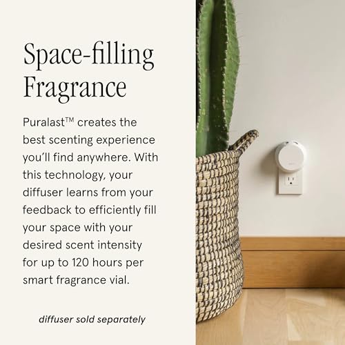 Pura & K. Hall Designs Home Scent Refill - Smart Home Air Diffuser - Up to 120-Hours of Premium Fragrance per Refill - Household Essential - Clean Diffuser Fragrance - 2 Pack, Washed Cotton