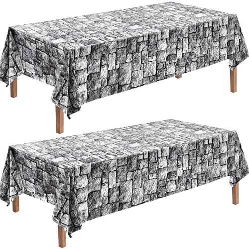 Medieval Castle Knight Tablecloths - 54x108 Inch, 2 Pack