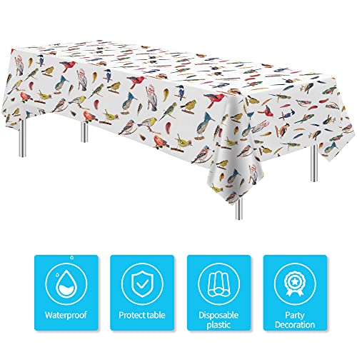 Bird Party Tablecloths - 3 Pack for Birthday & Baby Showers