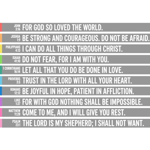 30 Pcs Bulk Inspirational Bible Verse Bracelets - 10 Colors