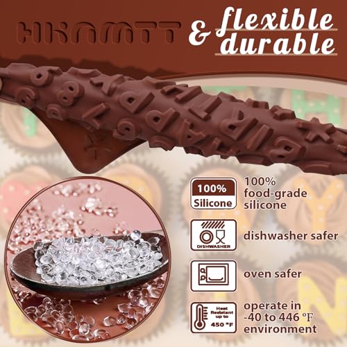 HKNMTT Mini Letter Silicone Molds for Cake & Chocolate Decorating - 2PCS