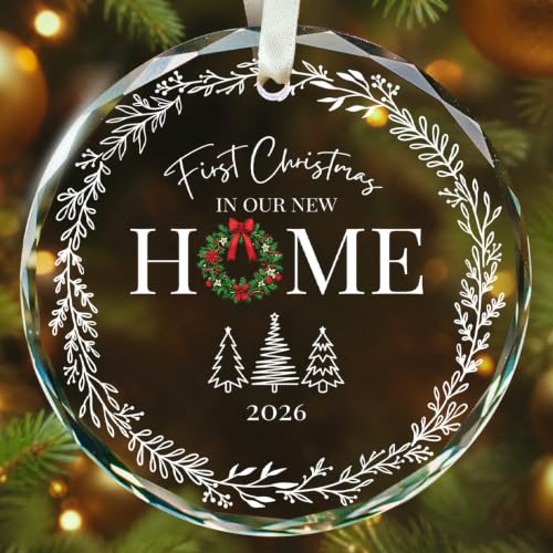 New Home Ornament 2026 - First Christmas Glass Decoration