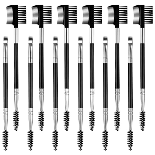 Tiesome 12-Piece Double-Sided Eyebrow Comb and Eyelash Brush Set