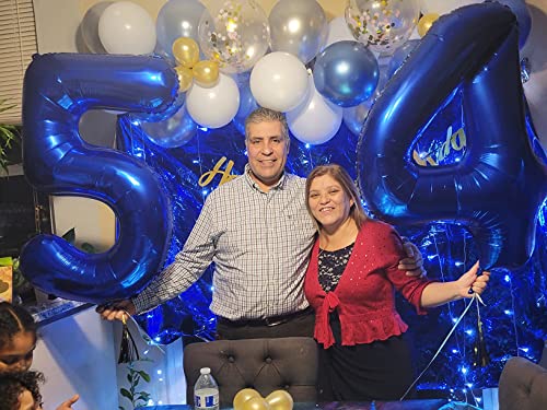 40 Inch Blue Number Balloon for 4th Birthday Party Decorations