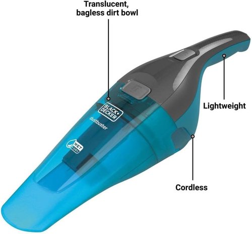 BLACK+DECKER Dustbuster Cordless Wet/Dry Handheld Vacuum - Powerful Suction | Compact Design