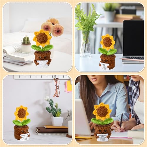 Emotional Support Plush Sunflower - Handmade Gift for Women