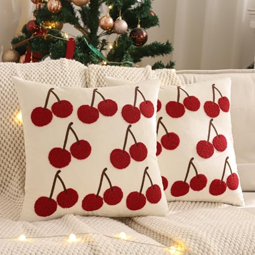 LUOYEHK Christmas Velvet Pillow Covers 18x18 Set of 2