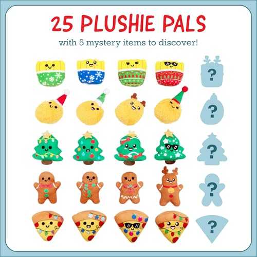 Emotional Support Plush Advent Calendar by Relatable for Kids or Teens, Contains 25 Mini Collectible Plushies Including Fries, Gingerbread, and Nugget Plush Toys, Stocking Stuffers for Kids