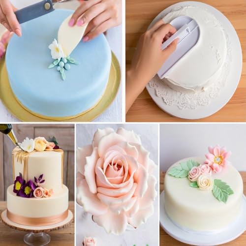 Cake Smoother 2 Pack - Fondant & Icing Decorating Tools for Baking