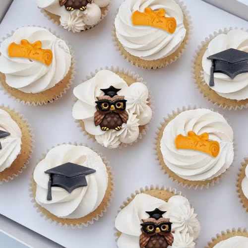 Graduation Owl Silicone Molds 2-Pack for Chocolate Candy and Fondant