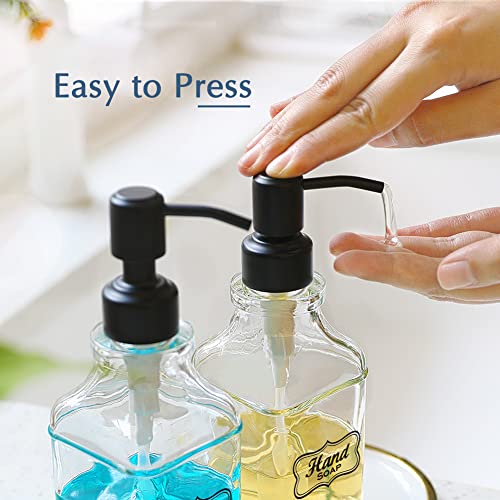JASAI 2-Pack Rustproof Black Stainless Steel Soap Dispenser Pumps