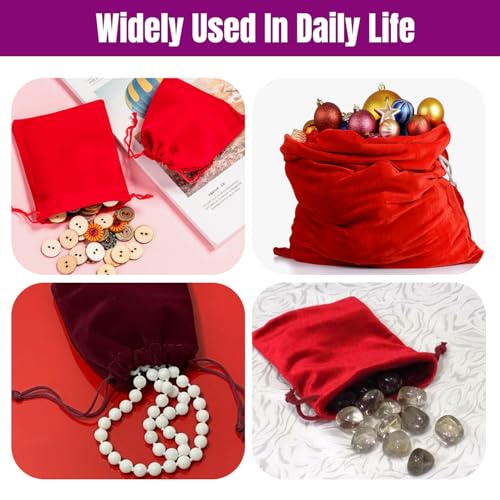 YIEMI Purple Velvet Drawstring Bags 2.7x3.5 Inch Gift Pouches 12pcs