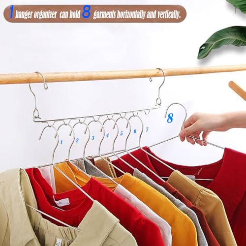 4-Pack Metal Space Saving Hangers for Closet Organization