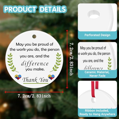Autism Teacher Ceramic Ornament Appreciation Gift for Special Education
