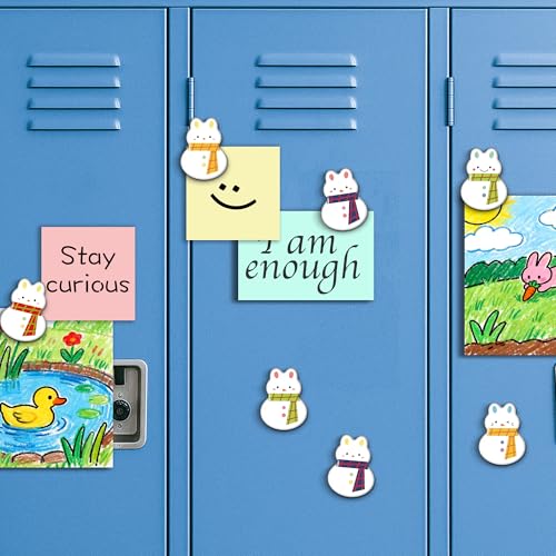 Tynogard 16 Pcs Cute Snowman Bunny Fridge Magnets Set