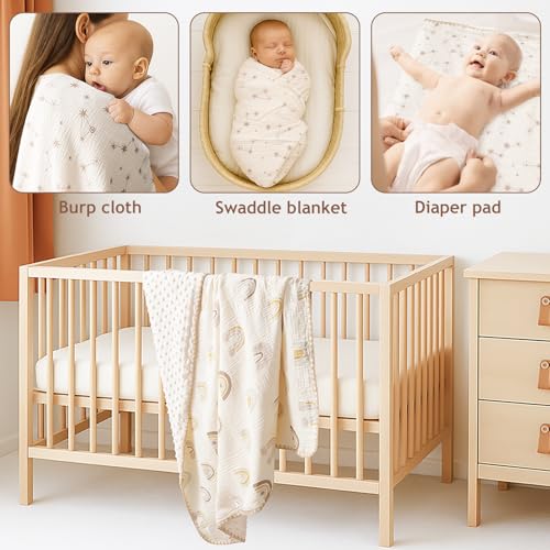 ROCCED Constellation Baby Blanket - Soft Cotton Muslin Swaddle 40x40