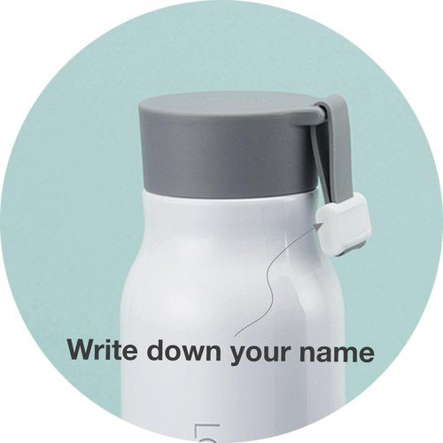 LOCK & LOCK Name Stainless Steel Vacuum Insulated Thermal Travel Mug, 17 oz (White)