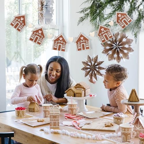 Felt Gingerbread House Garland - Christmas Party Decorations
