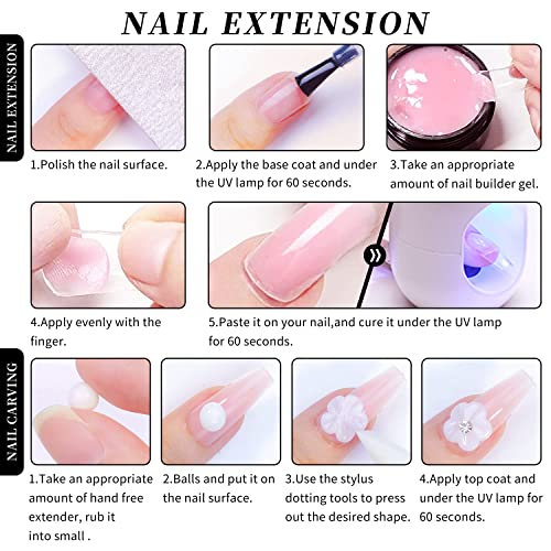 AIJIMEI Solid Nail Extension Builder Gel Non-Stick Hand 3D Sculpting Hard Gel