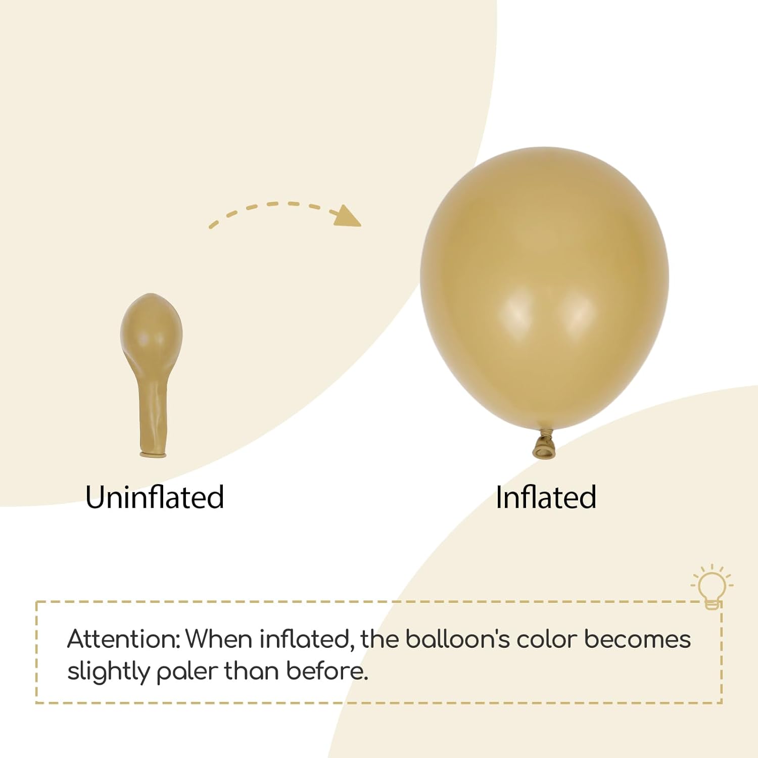 Skiennix 120pcs Tan Balloons - Light Brown Balloon Arch Kit for Boho Wedding & Party Decor | 5-18 Inch Sizes