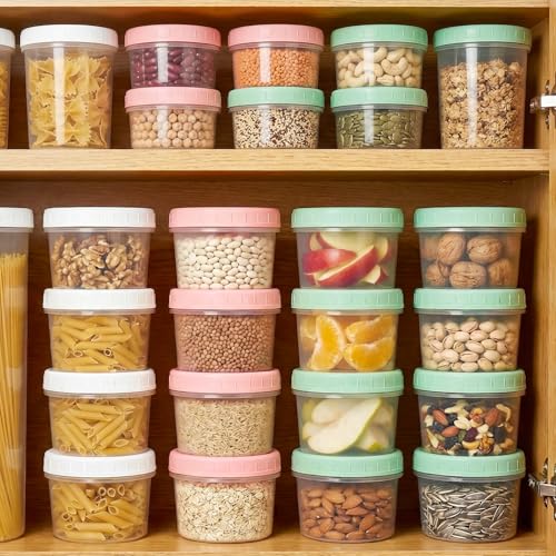 ASEVAT 18 Pack 5.4 oz Food Storage Containers with Twist Lids