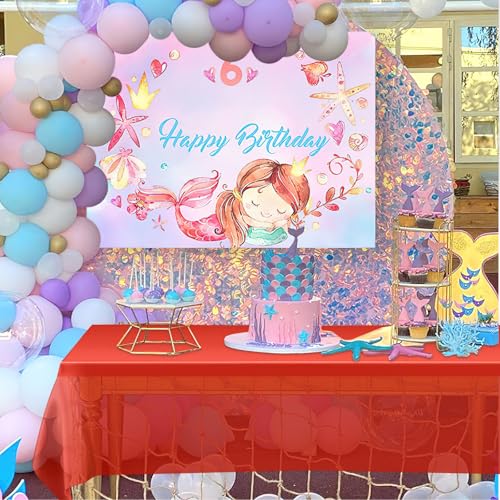 Red Disposable Rectangular Tablecloth 54 x 108 Inch for Party Celebrations - 3 Pack