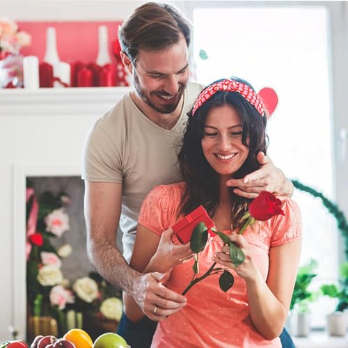 WHAVEL Valentine's Day Knotted Headbands 3-Piece Heart Print Hair Accessories
