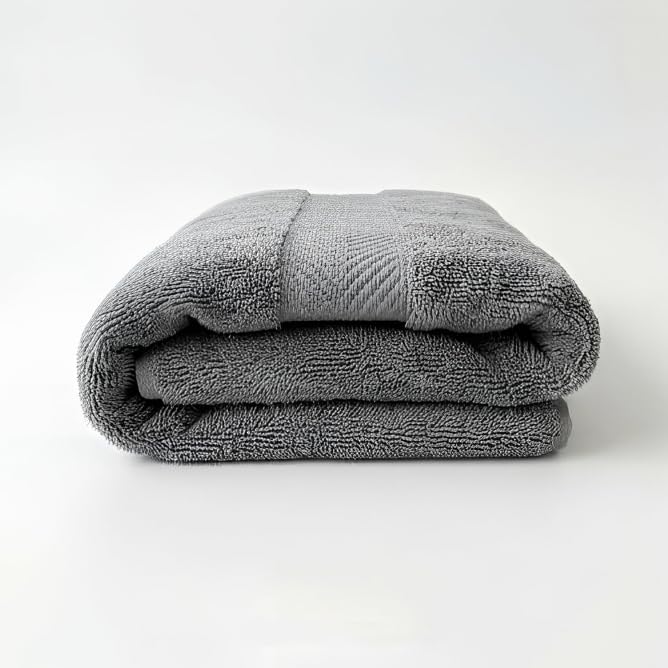 Plush Gray Cotton Hand Towel 16x28 - 600 GSM, 1 Pack