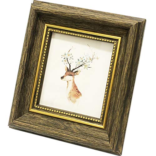 4x4 Gold Edge Picture Frame with Plexiglass Display - AMHOME