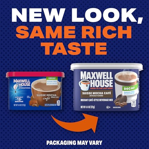 Maxwell House Sugar-Free Decaf Suisse Mocha Instant Coffee Mix - 4.4 oz